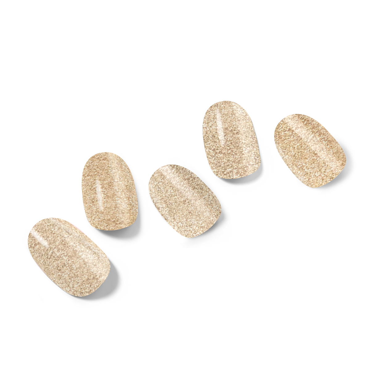 Golden Glimmer Semi-cured gel nail