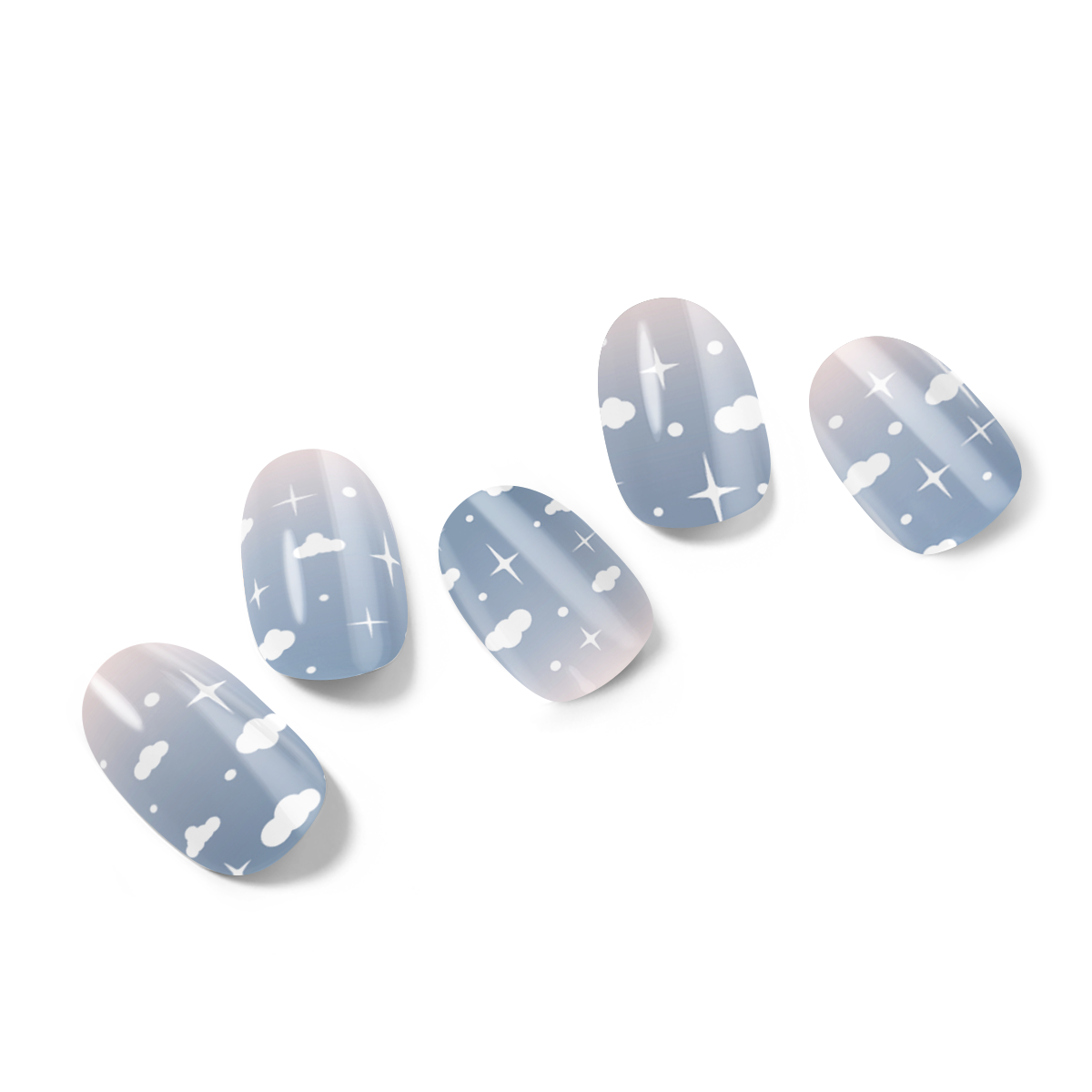 Dreamy Sky Semi-Cured Gel Nail