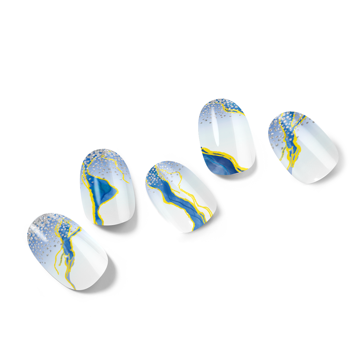 Ocean Marble Semi-Cured Gel Nail