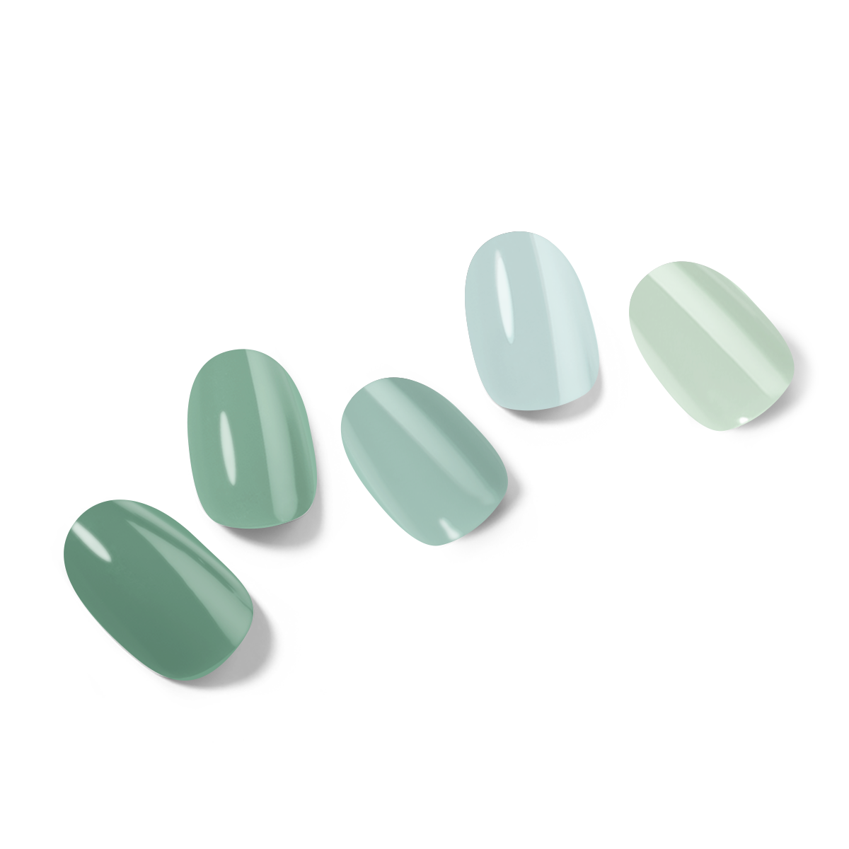 Aqua Mist Gradient Semi-Cured Gel Nail Stickers