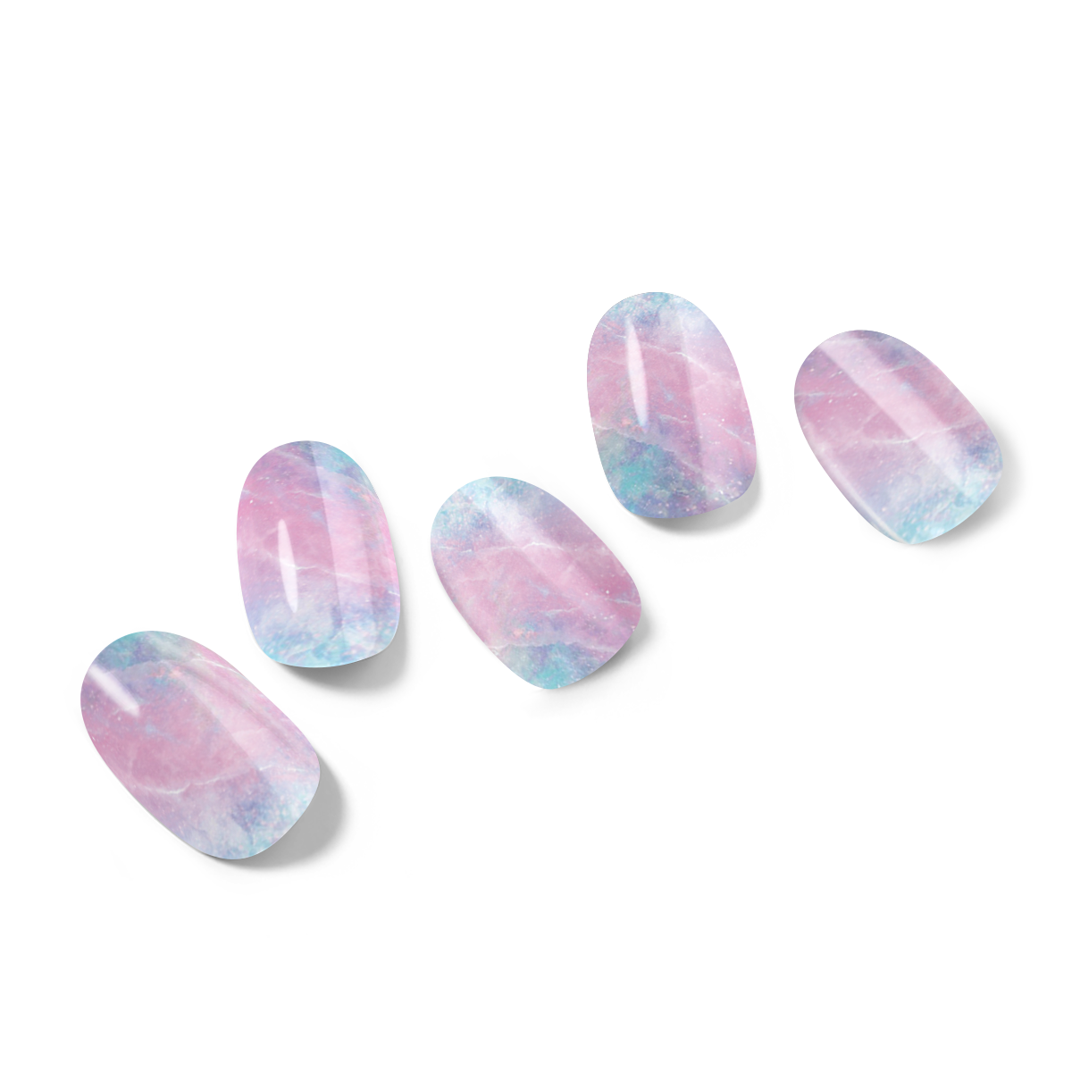 Lavender Sky Marble Semi-Cured Gel Nail