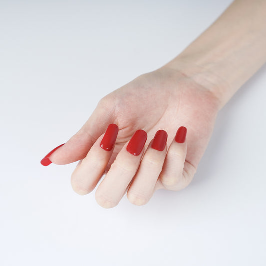 Classic Crimson Semi-Cured Gel Nail