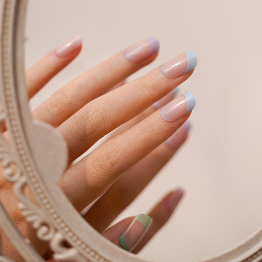 Pastel Dreams French Semi-Cured Gel Nail