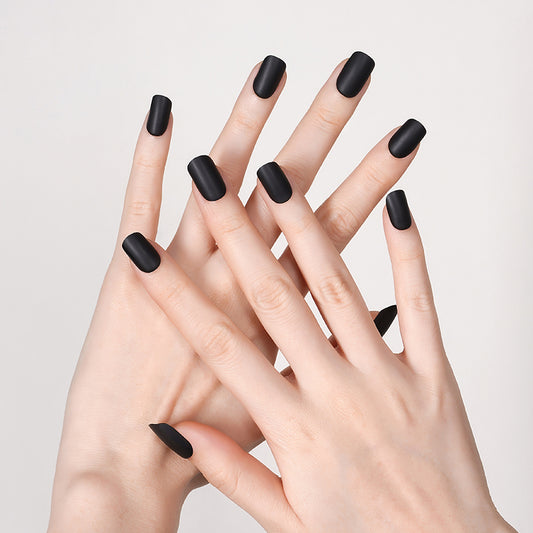 Velvet Noir Matte Semi-Cured Gel Nail