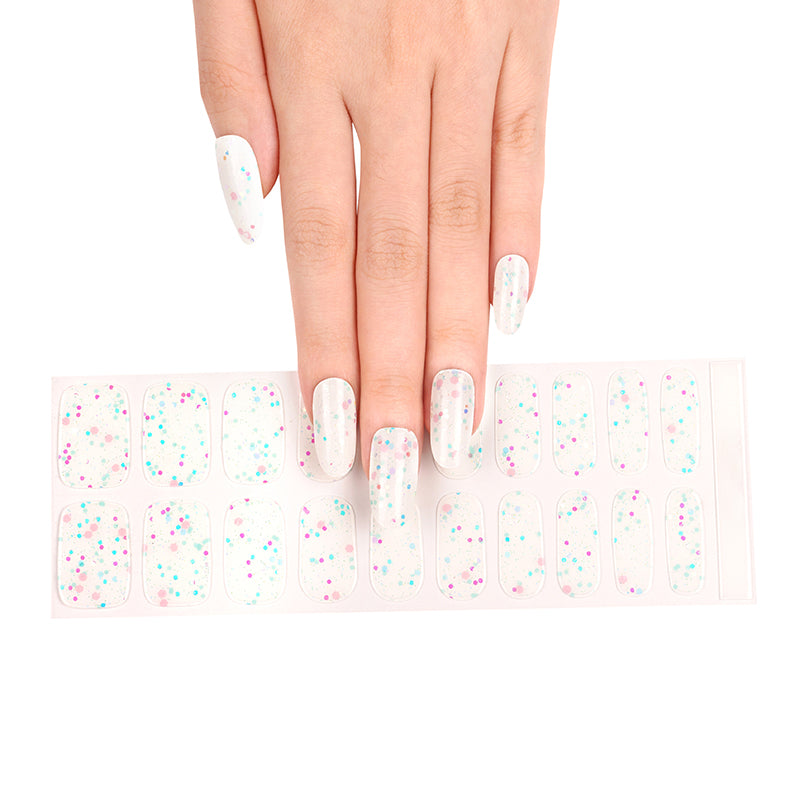 Snow Sparkle Semi-Cured Gel Nail