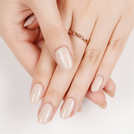 Classic Beige Semi-Cured Gel Nail